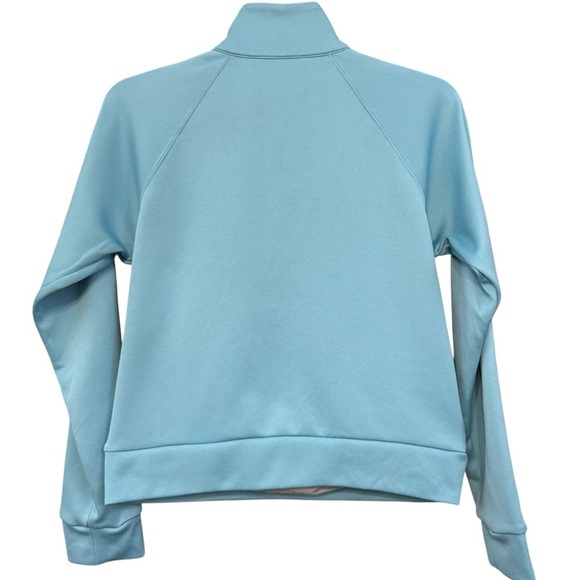 New Balance Blue Logo Tape Quarter Zip Pullover Sweatshirt Medium - Picture 2 of 5